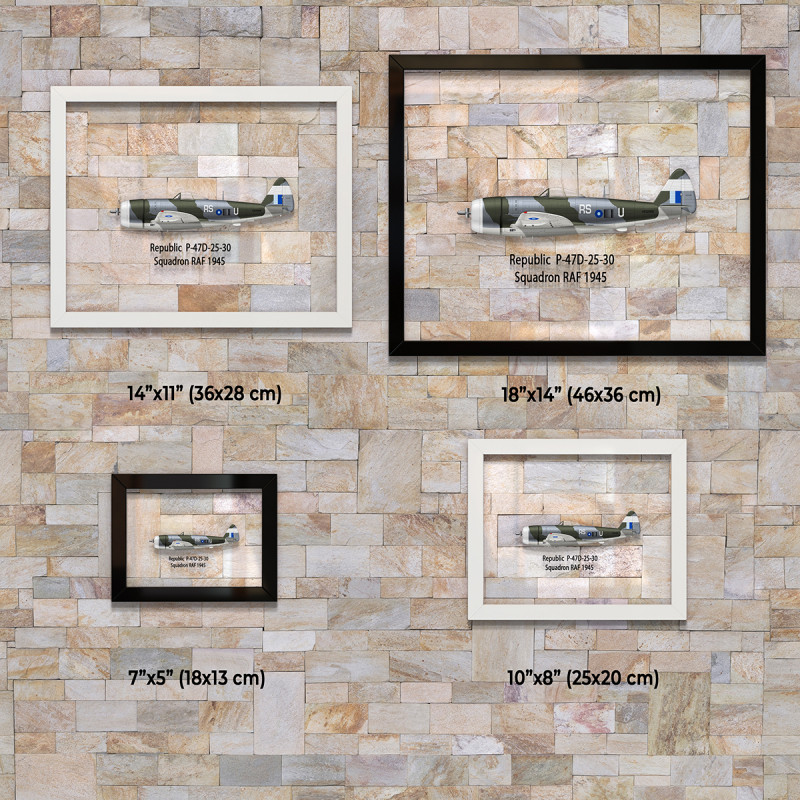 Принт на склі «Винищувач-бомбардувальник Republic P-47D Thunderbolt 30 Ескадрилья 1945 рік»