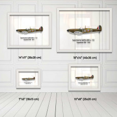 Принт на склі «Літак Supermarine Spitfire Mk. Ia 152 Ескадрилья 1941 рік»