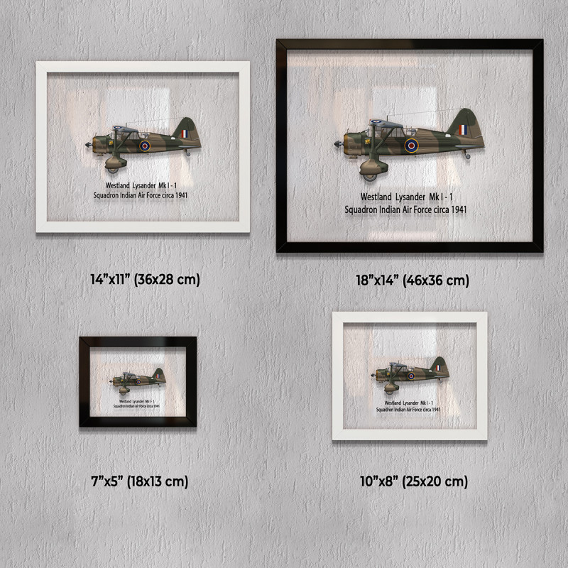 Принт на склі «Літак Westland Lysander Mk. I 1 Індійська Ескадрилья 1941 рік»