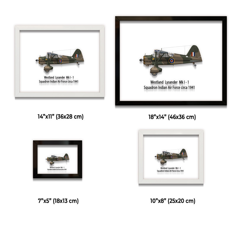 Принт на склі «Літак Westland Lysander Mk. I 1 Індійська Ескадрилья 1941 рік»