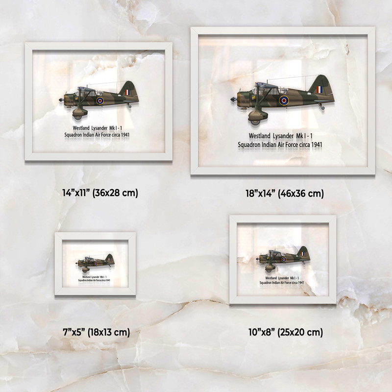Принт на склі «Літак Westland Lysander Mk. I 1 Індійська Ескадрилья 1941 рік»