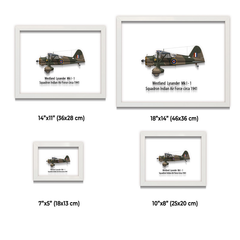 Принт на склі «Літак Westland Lysander Mk. I 1 Індійська Ескадрилья 1941 рік»