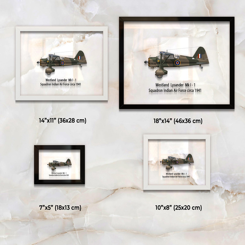 Принт на склі «Літак Westland Lysander Mk. I 1 Індійська Ескадрилья 1941 рік»
